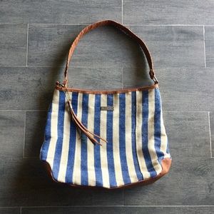 Roxy striped tote